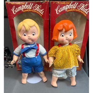Vintage 18" Campbell Kids Dolls - Adorable Collectibles - Original Boxes 1984